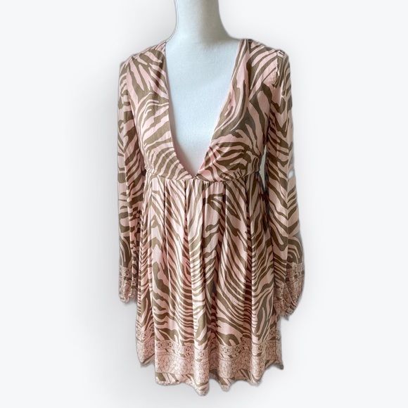 NWT Pink Zebra Mini Dress - Picture 2 of 7